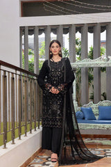 Dressline Semi Stitched 3 Pcs Emb Luxury Chiffon Collection