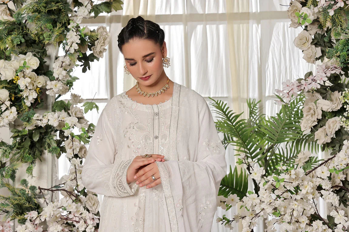 Dressline Semi Stitched 3 Pcs Emb Luxury Chiffon Collection