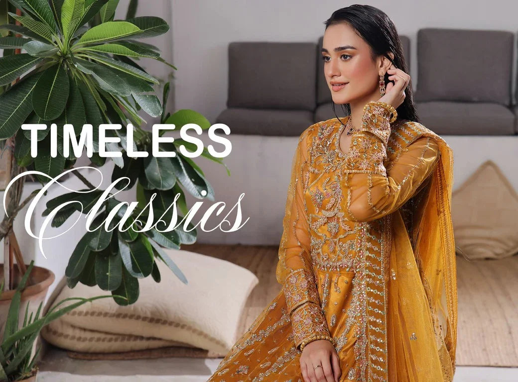 Dressline Semi Stitched 3 Pc Luxury Emb Net Collection