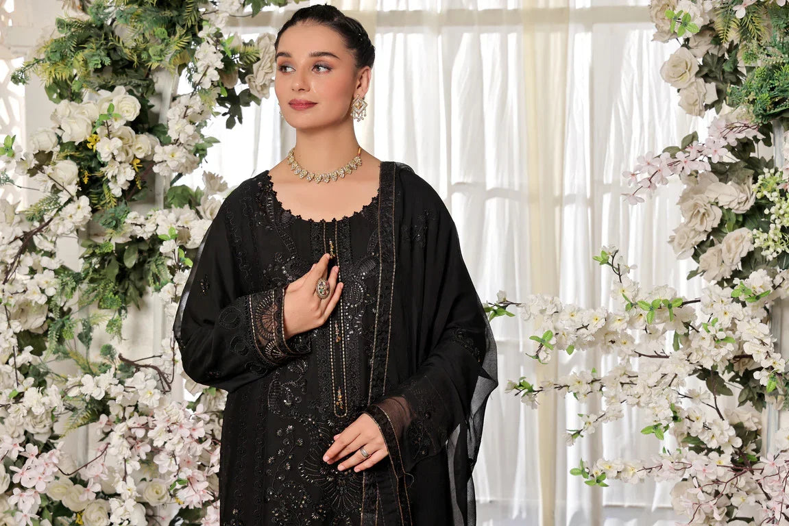 Dressline Semi Stitched 3 Pcs Emb Luxury Chiffon Collection