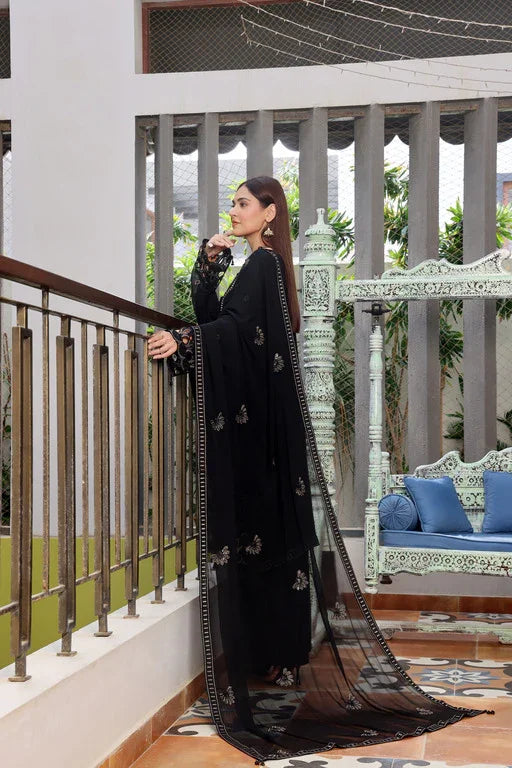 Dressline Semi Stitched 3 Pcs Emb Luxury Chiffon Collection