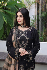 Dressline Semi Stitched 3 Pcs Emb Luxury Viscose Collection