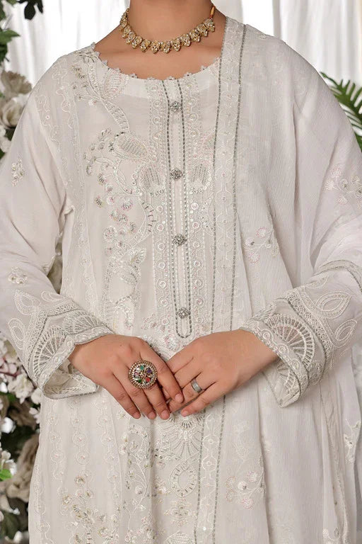 Dressline Semi Stitched 3 Pcs Emb Luxury Chiffon Collection