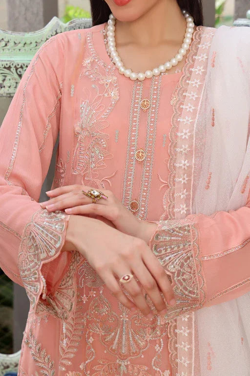 Dressline Semi Stitched 3 Pcs Emb Luxury Chiffon Collection