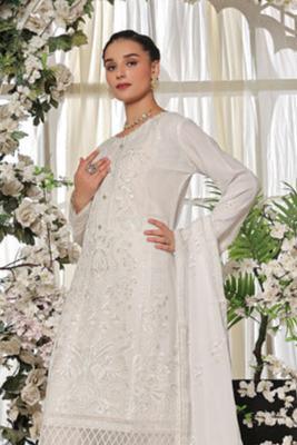 Dressline Semi Stitched 3 Pcs Emb Luxury Chiffon Collection
