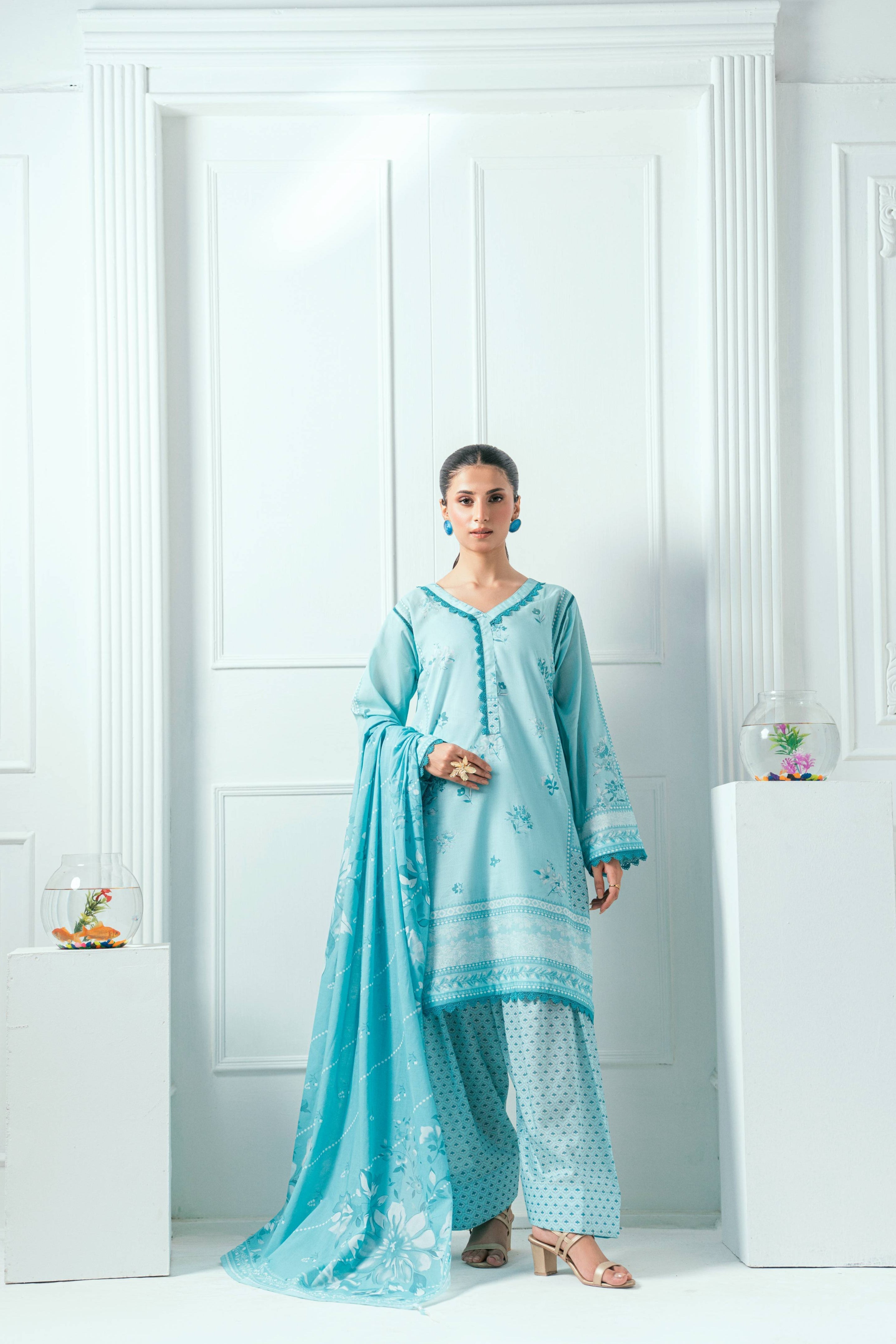 Amal Unstitched 3 Piece Printed Lawn Collection