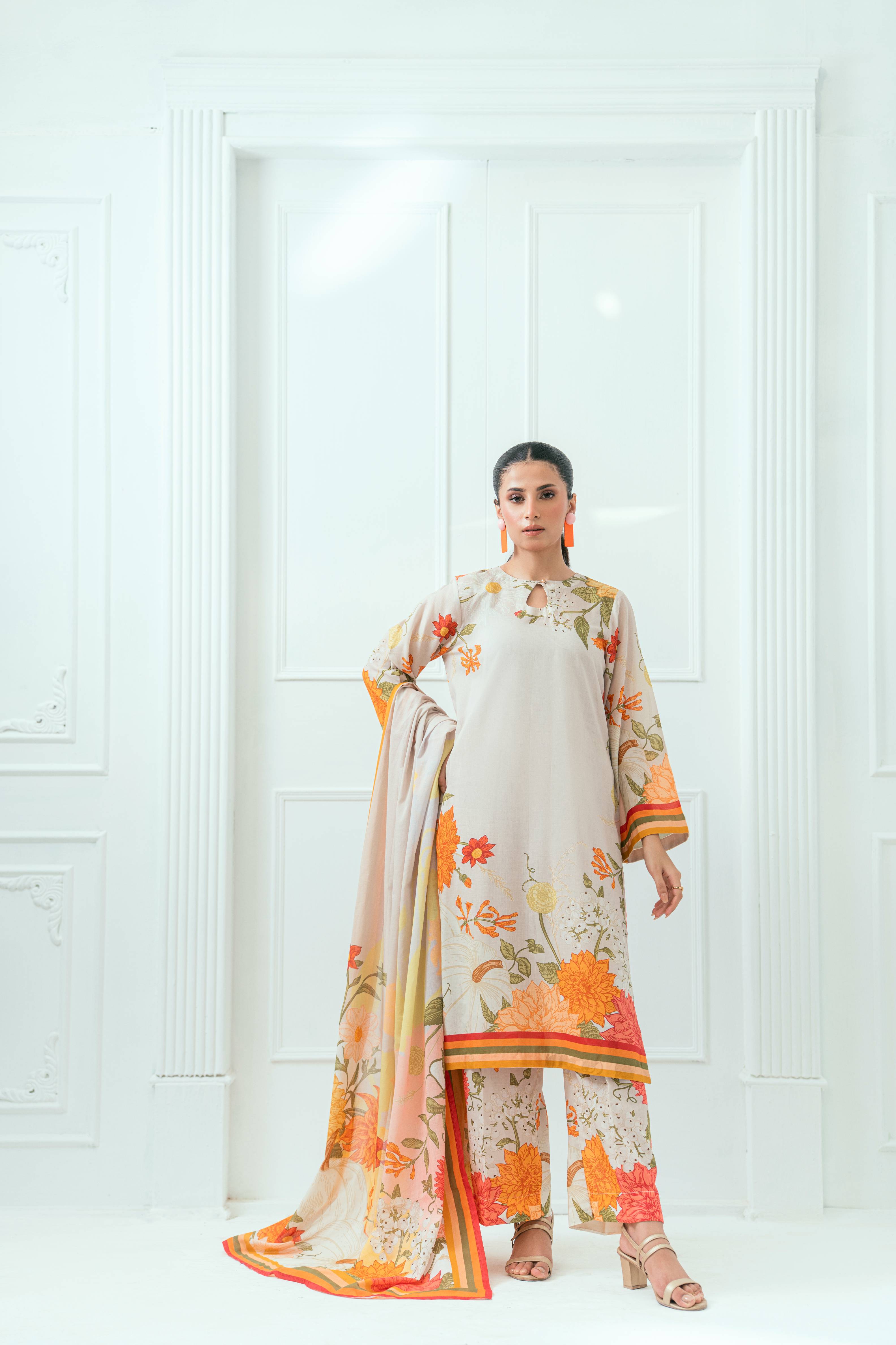 Amal Unstitched 3 Piece Printed Lawn Collection