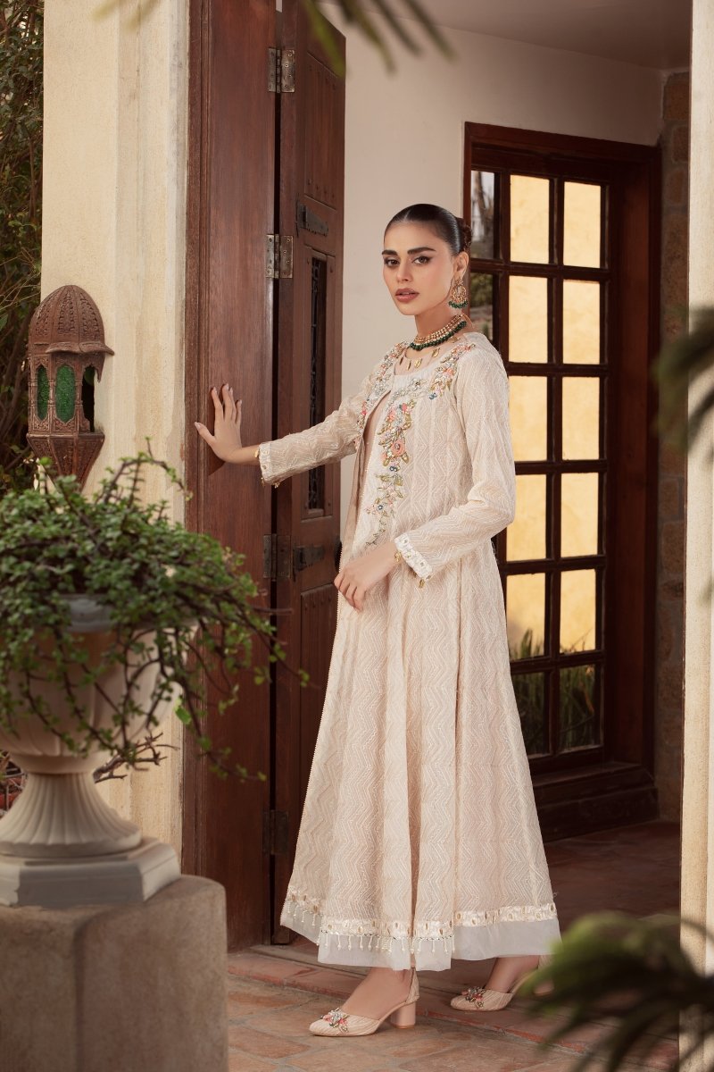 Manahils Stitched Formals K-167-Ivory Buzz