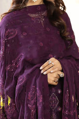 Johra Gold Unstitched 3 Piece Swiss Voil Emb Collection'2024-JH-142