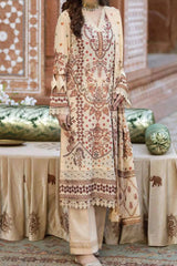 Johra Gold Unstitched 3 Piece Swiss Voil Emb Collection'2024-JH-149