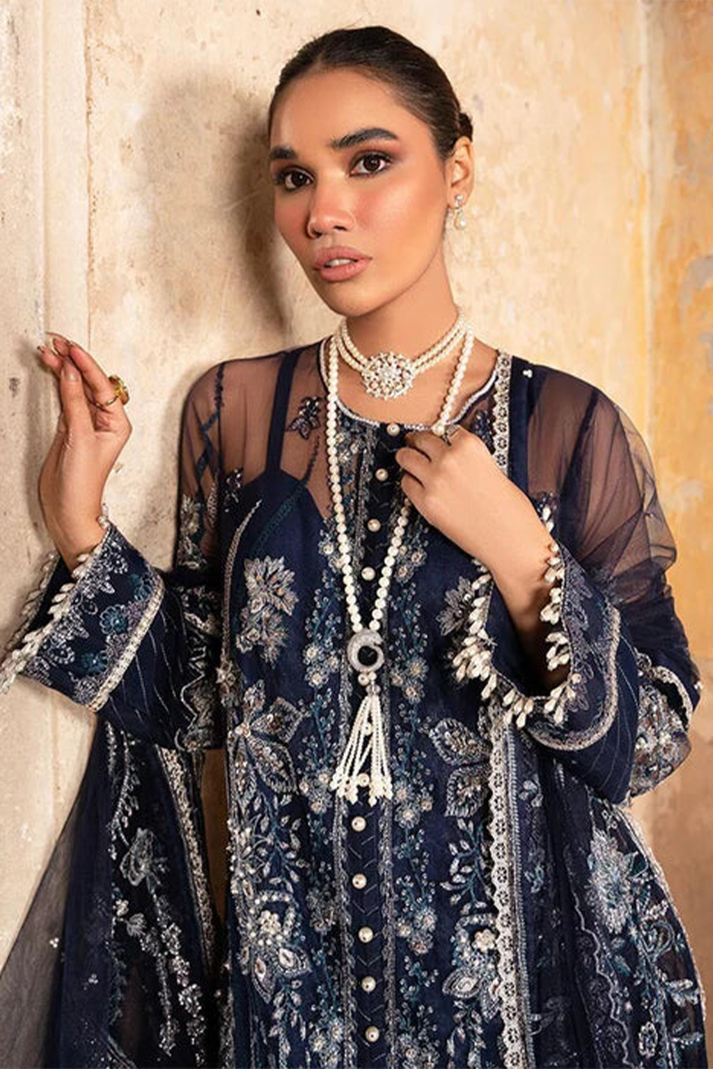 Meeral Stitched 3 Piece Luxury Formals Pret Collection'2025-Meeral - Meena - Meeral Luxe