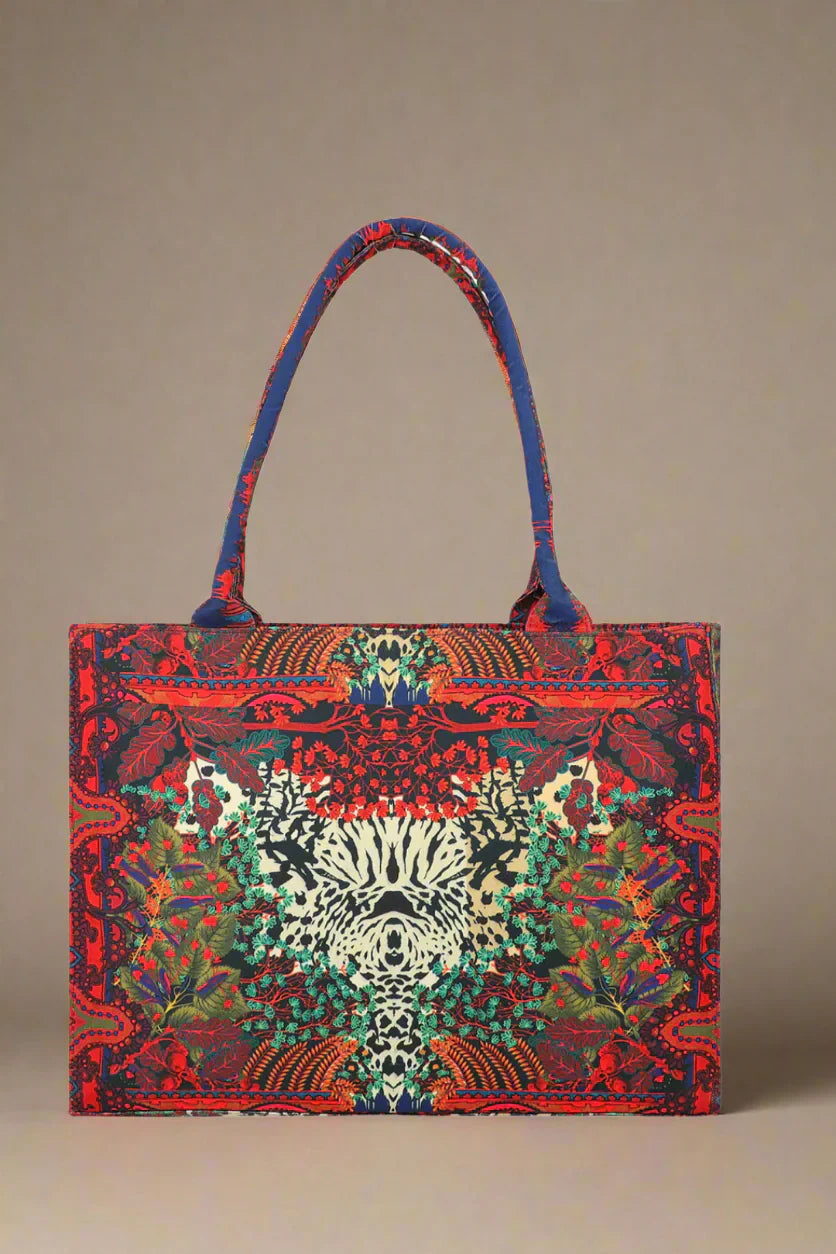 Fineur Canvas Tote Bag Tiger Art