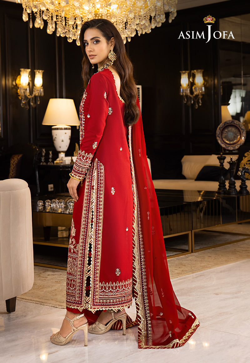Asim Jofa Rang e Noor Ajrn-26 Embroidered Lawn Silk 3 Pcs