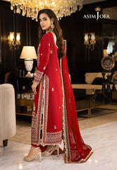 Asim Jofa Rang e Noor Ajrn-26 Embroidered Lawn Silk 3 Pcs