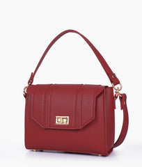 RTW Creation - Maroon compact top-handle cross-body bag