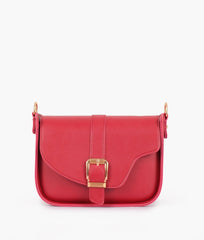 RTW Creation - Maroon saddle buckle bag