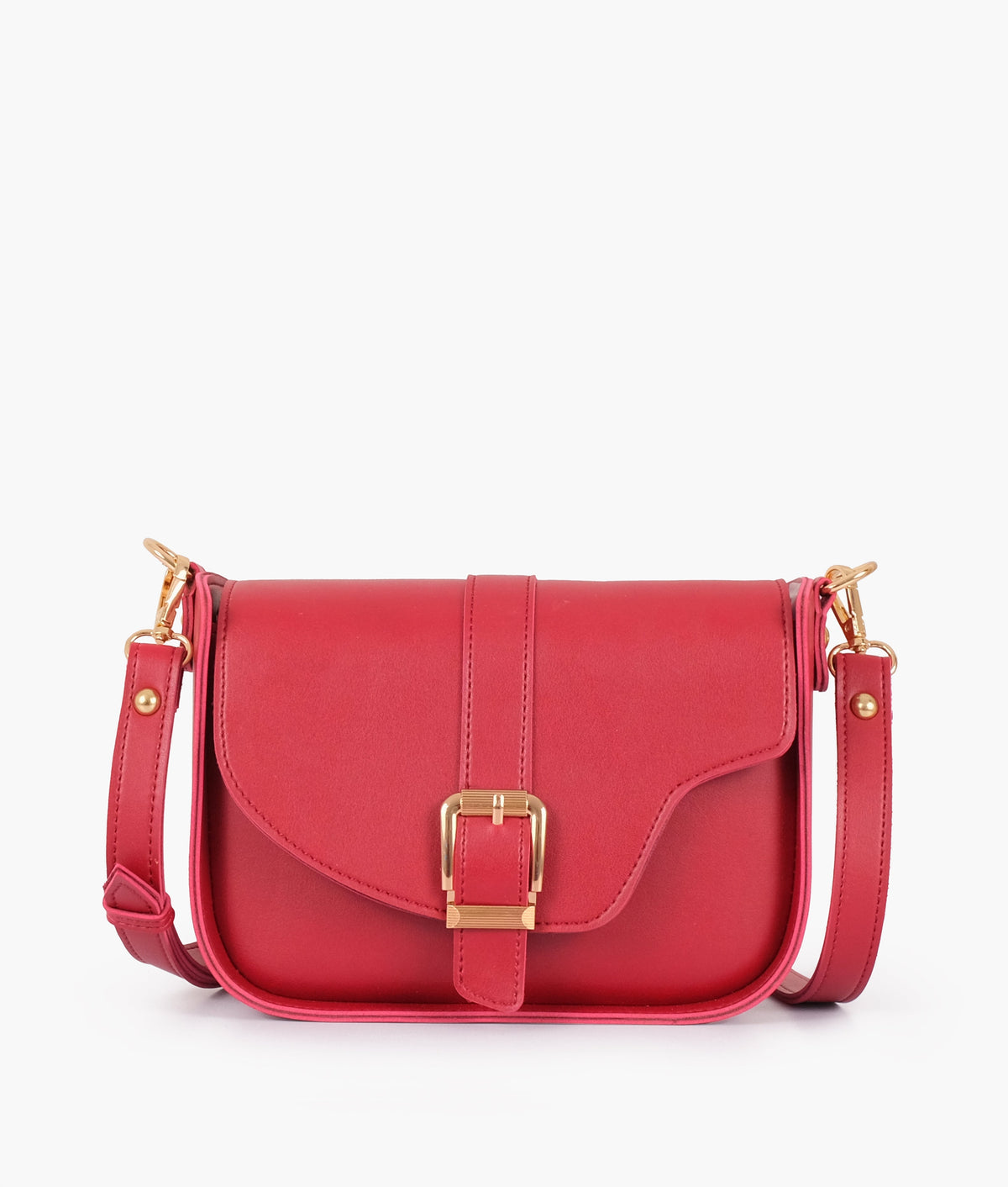RTW Creation - Maroon saddle buckle bag