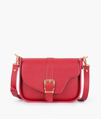RTW Creation - Maroon saddle buckle bag