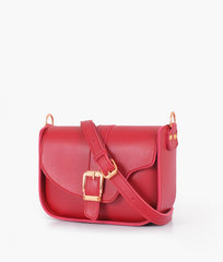 RTW Creation - Maroon saddle buckle bag