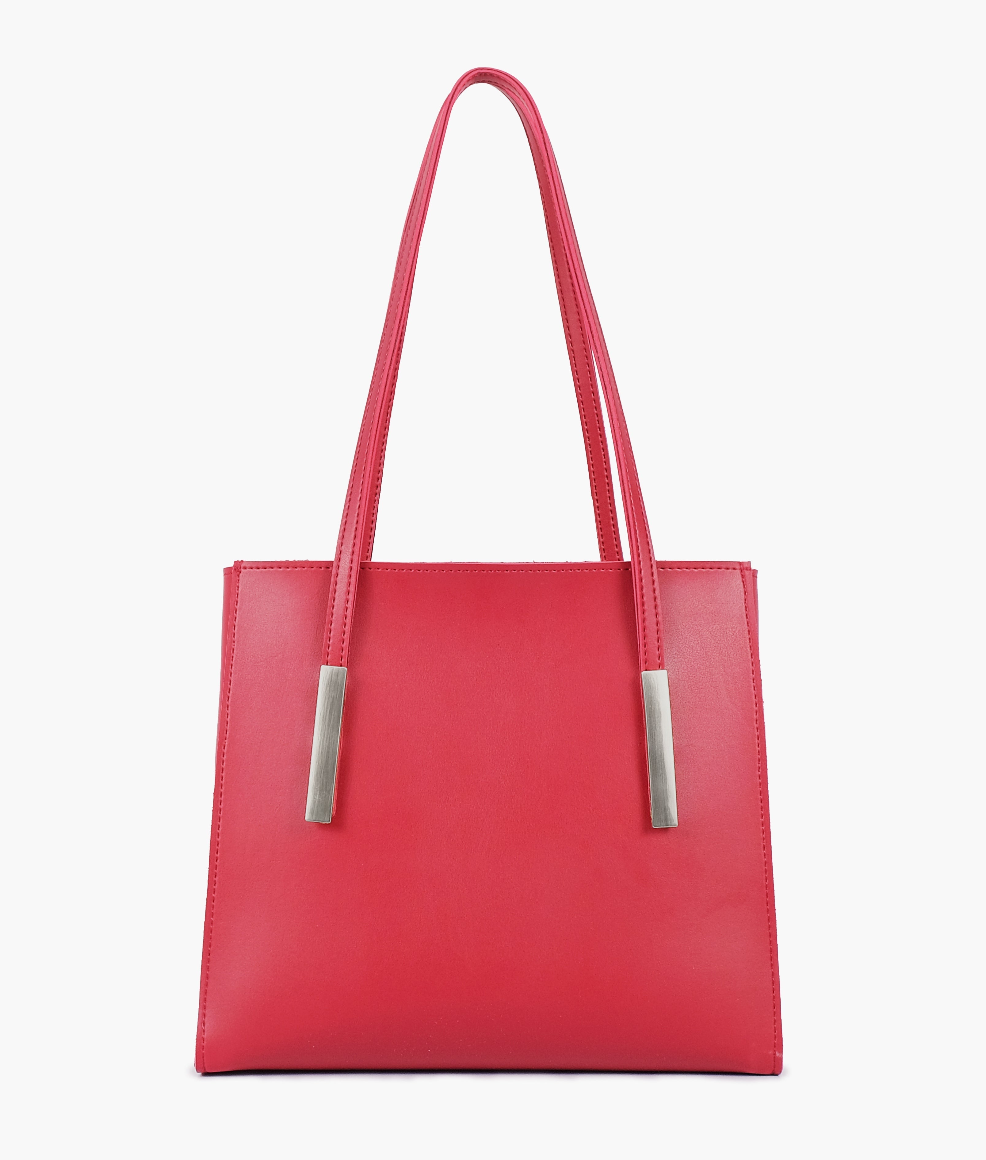 RTW Creation - Maroon zipper shoulder bag with long handle