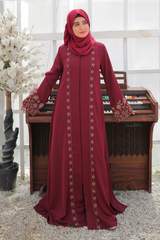 TGM Abaya Collection-Deep Carmine