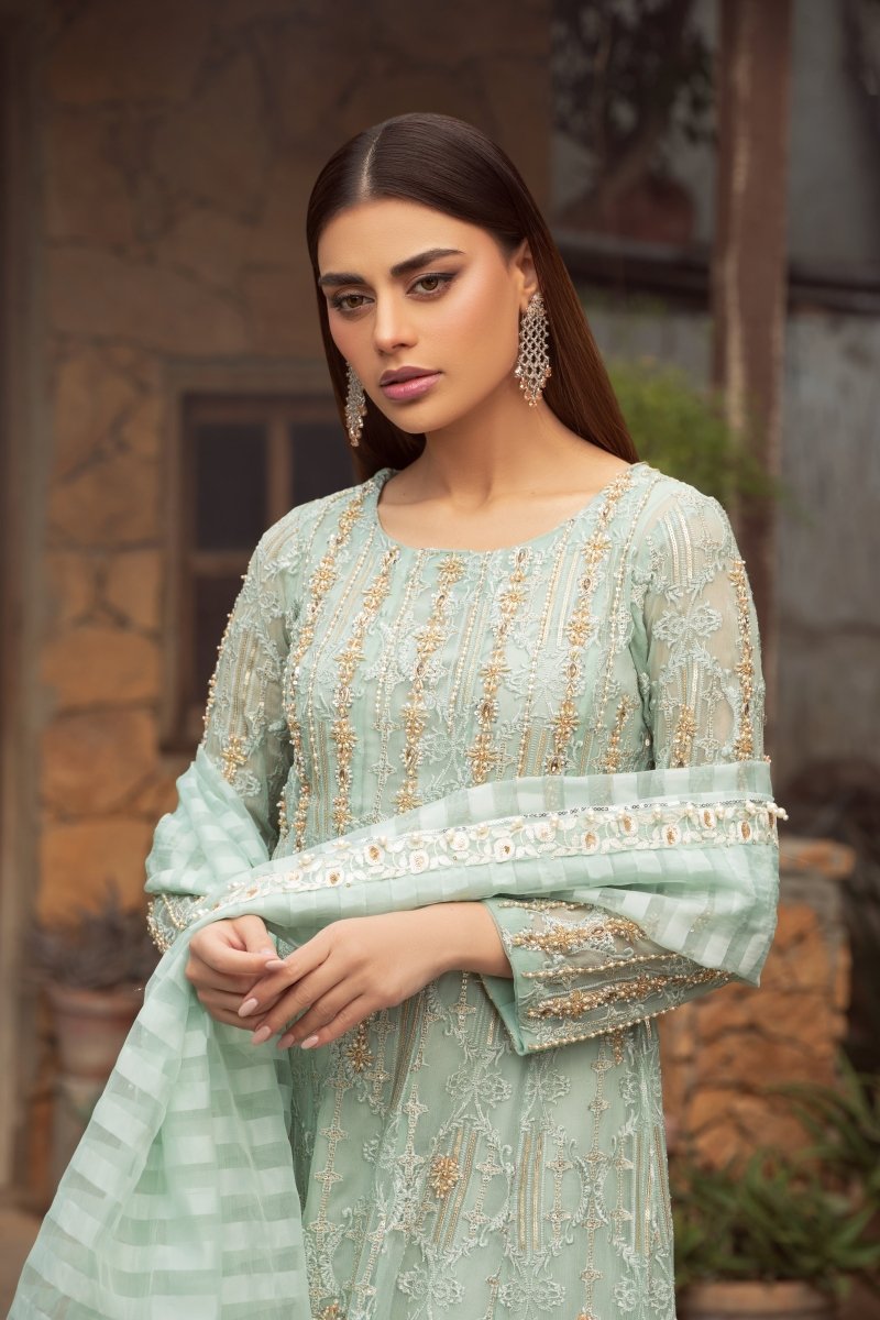 Manahils Stitched Formals K-169-Mint Vogue