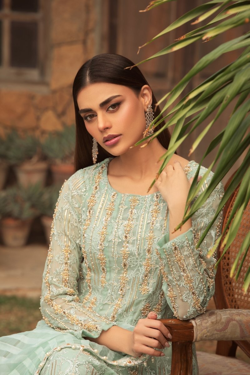 Manahils Stitched Formals K-169-Mint Vogue