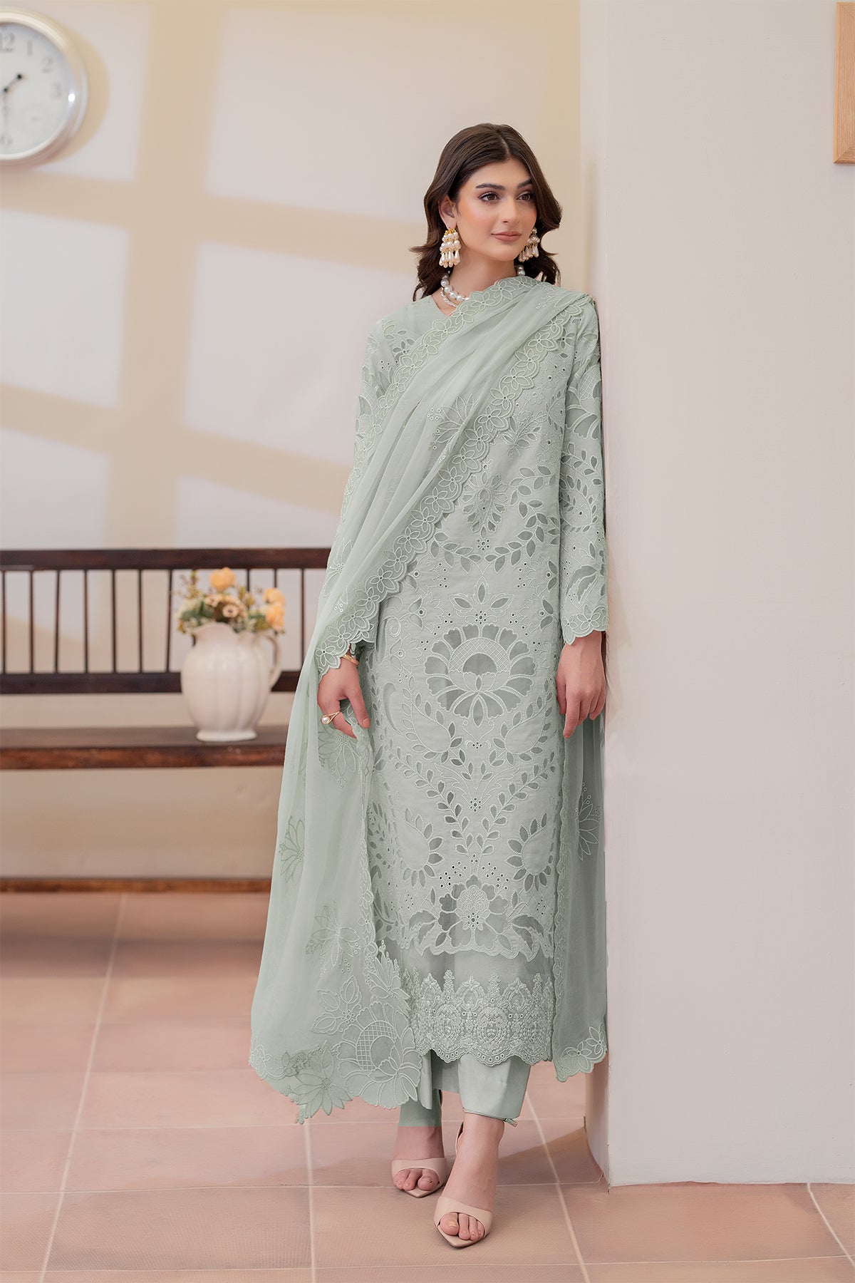 Tehwar By Imrozia Serene Stitched 3 Piece Formals Collection'2025-IP-134 Zareha (Sage Mist)