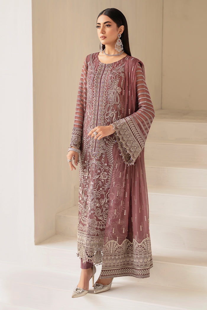 Flossie Unstitched 3 Piece Formals Executive Vol-06 Collection'2025-Monotonous Amethyst