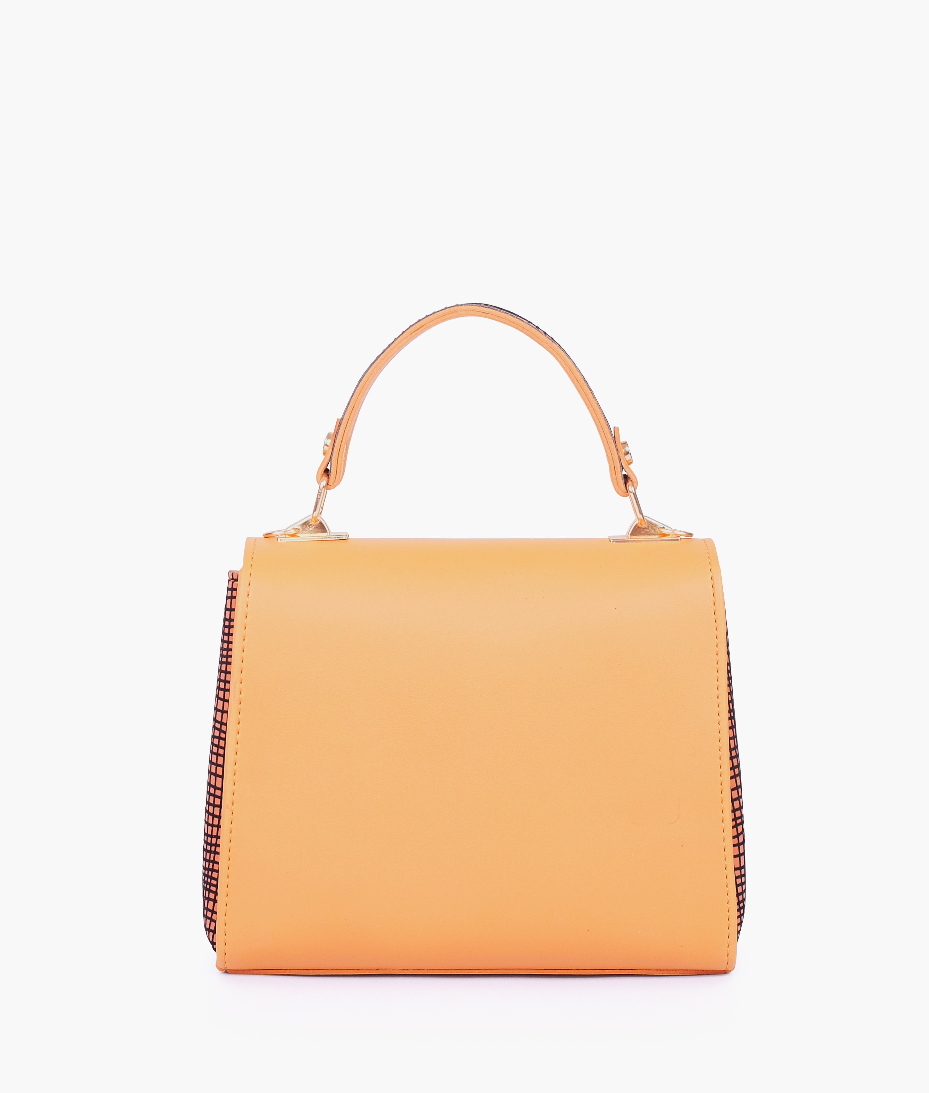 RTW Creation - Mustard criss-cross top-handle bag