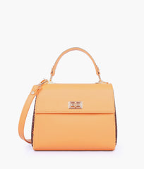 RTW Creation - Mustard criss-cross top-handle bag