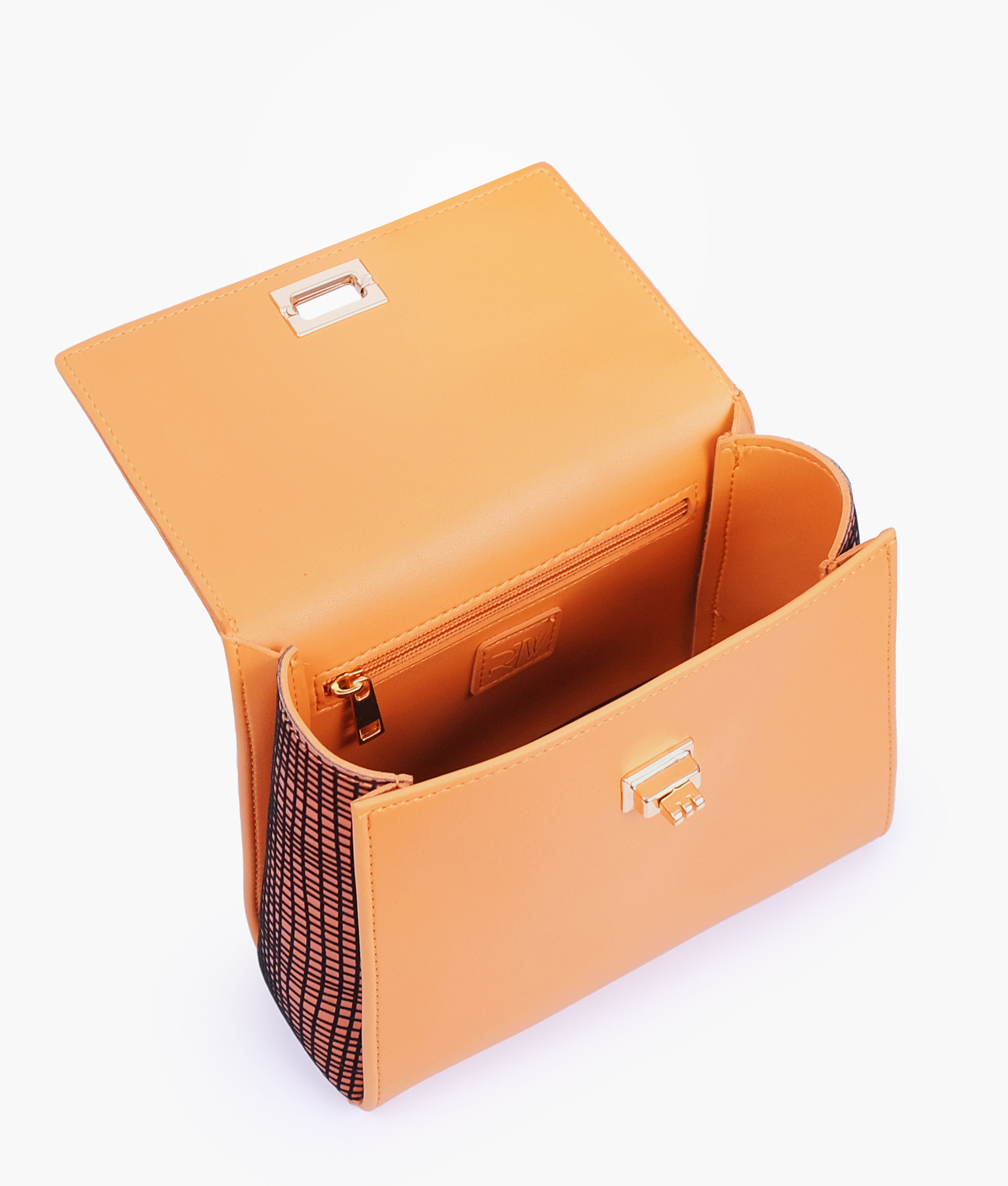 RTW Creation - Mustard criss-cross top-handle bag