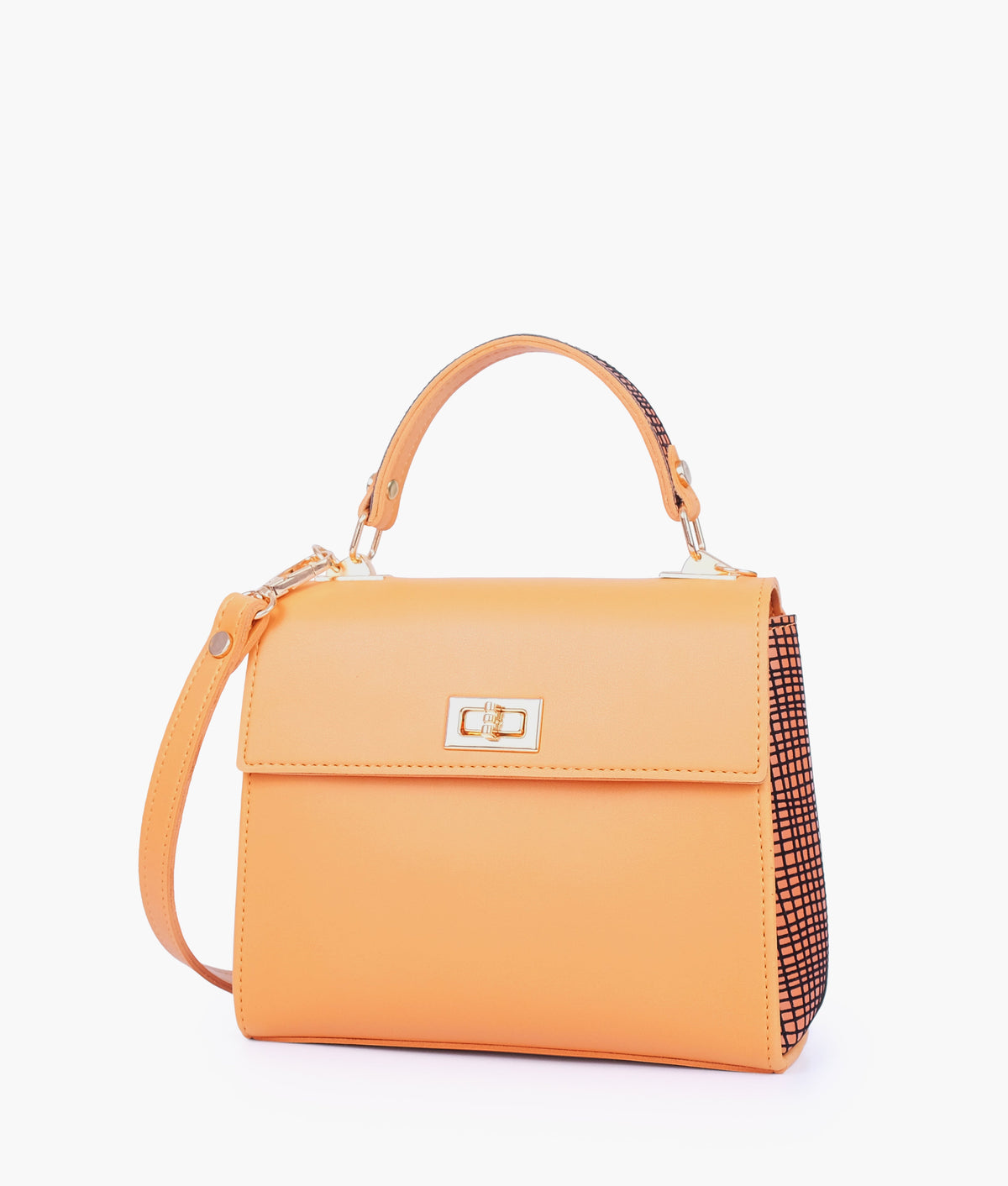RTW Creation - Mustard criss-cross top-handle bag