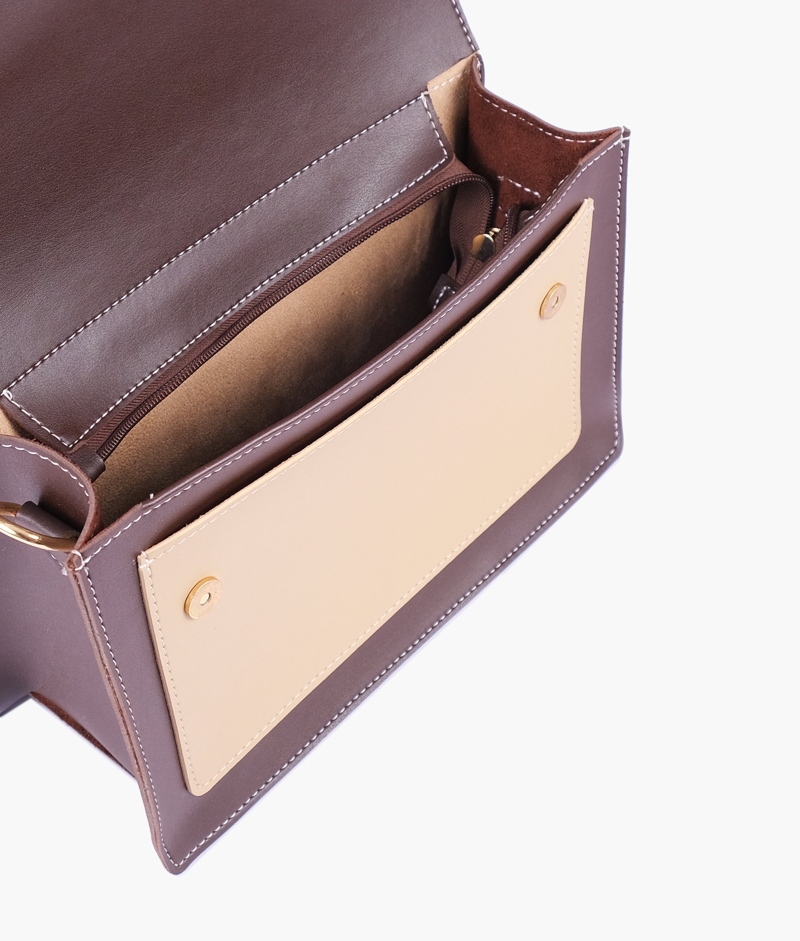 RTW Creation - Mustard half flap cross-body bag