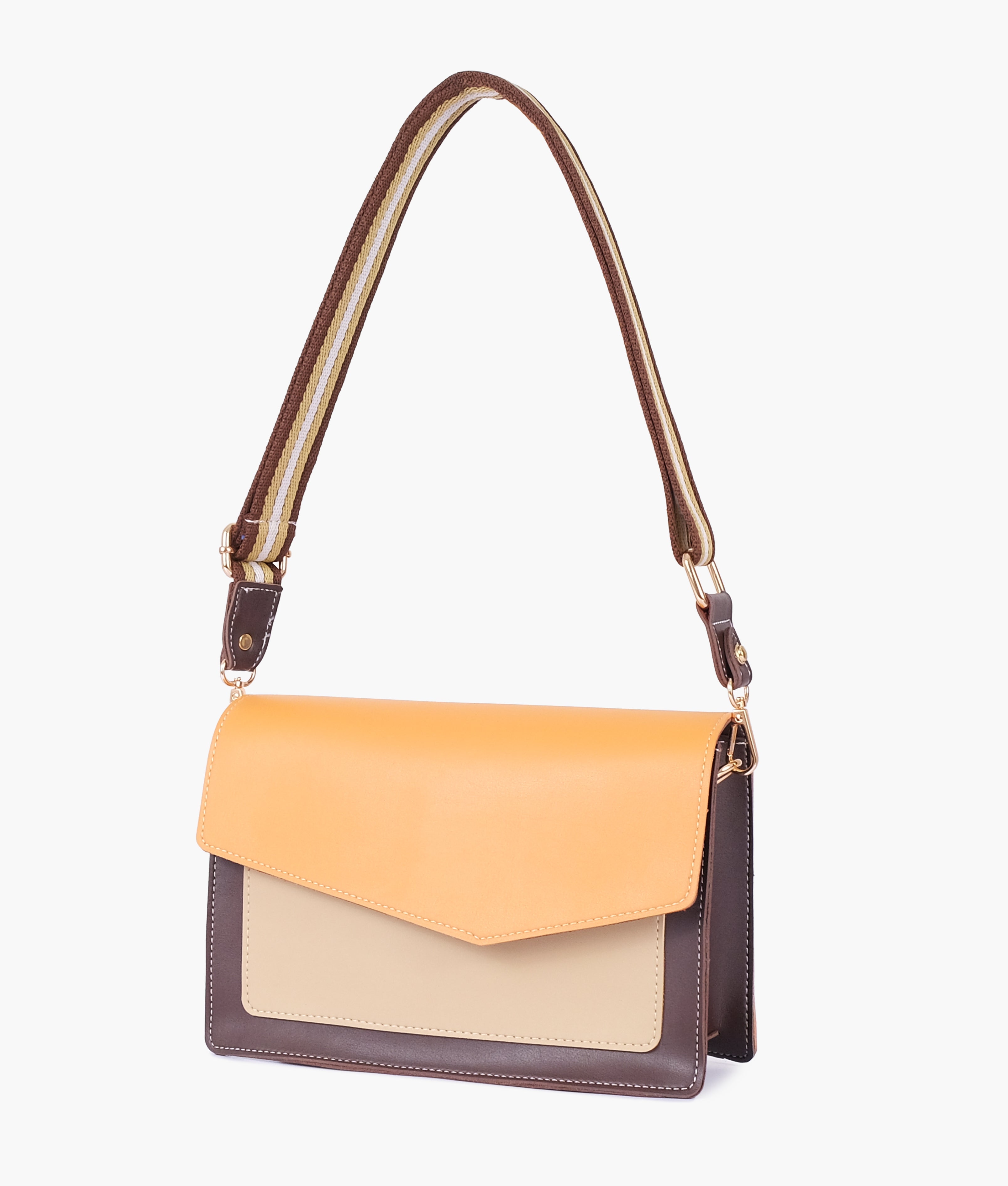 RTW Creation - Mustard half flap cross-body bag