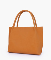 RTW Creation - Mustard mocha suede tote bag