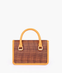 RTW Creation - Mustard patterned cross-body with flap