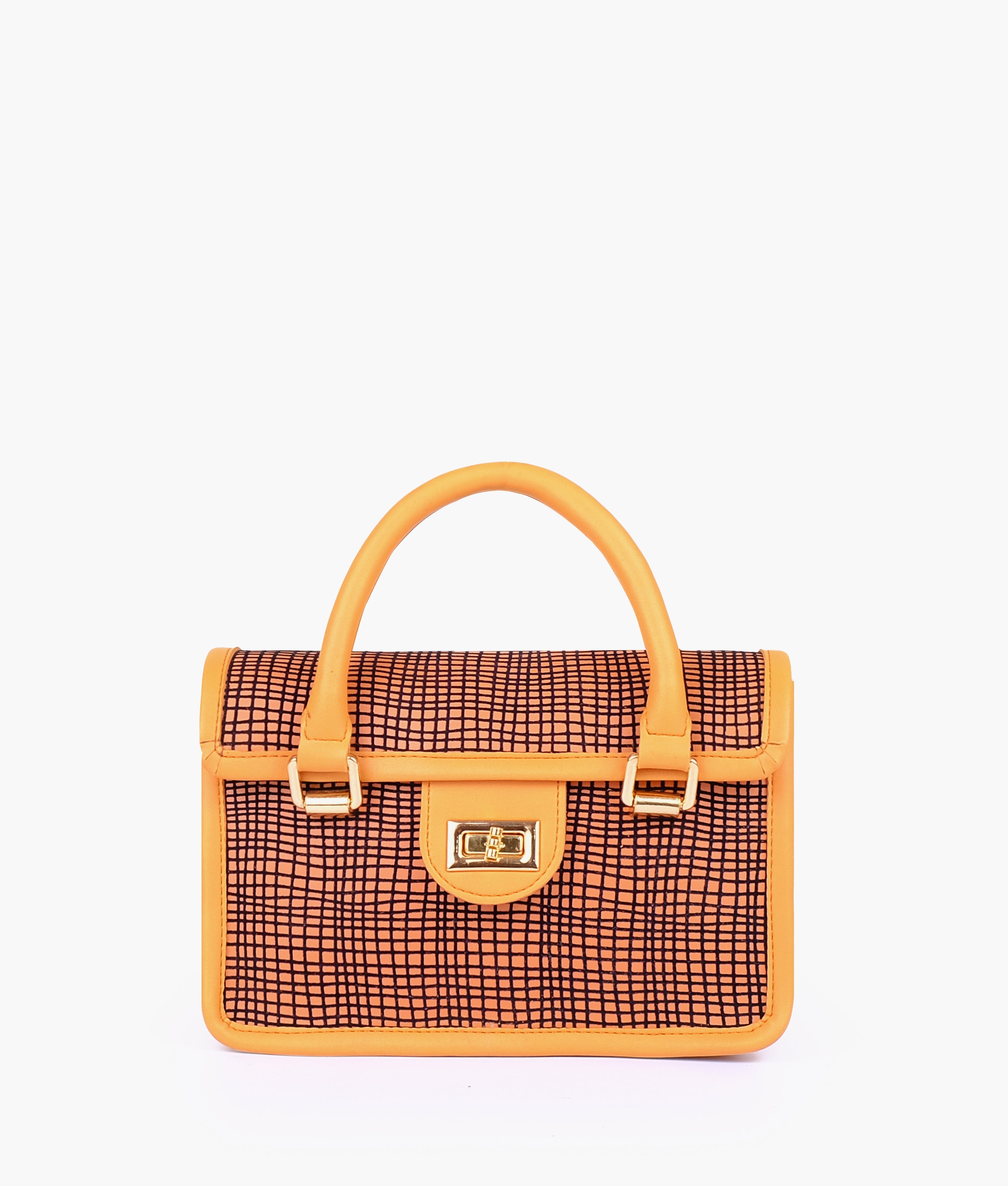RTW Creation - Mustard patterned cross-body with flap
