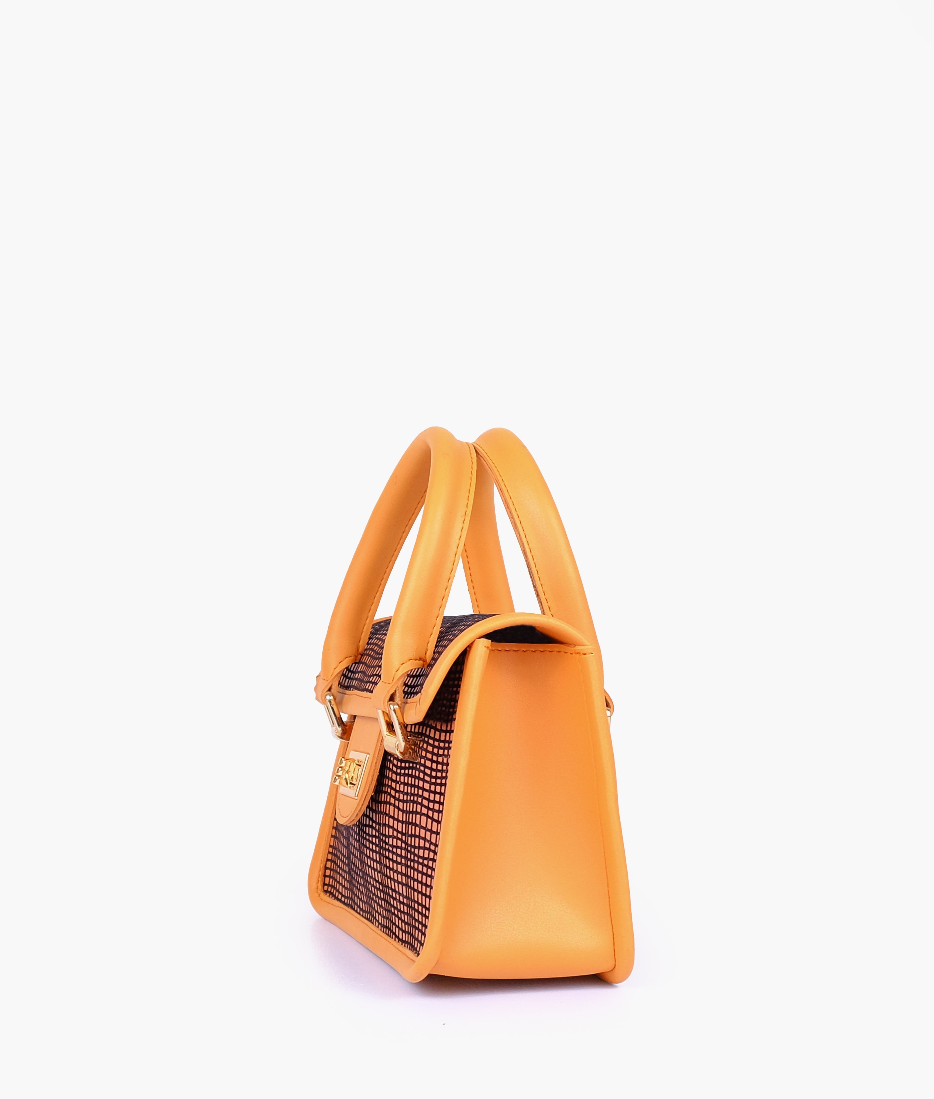 RTW Creation - Mustard patterned cross-body with flap