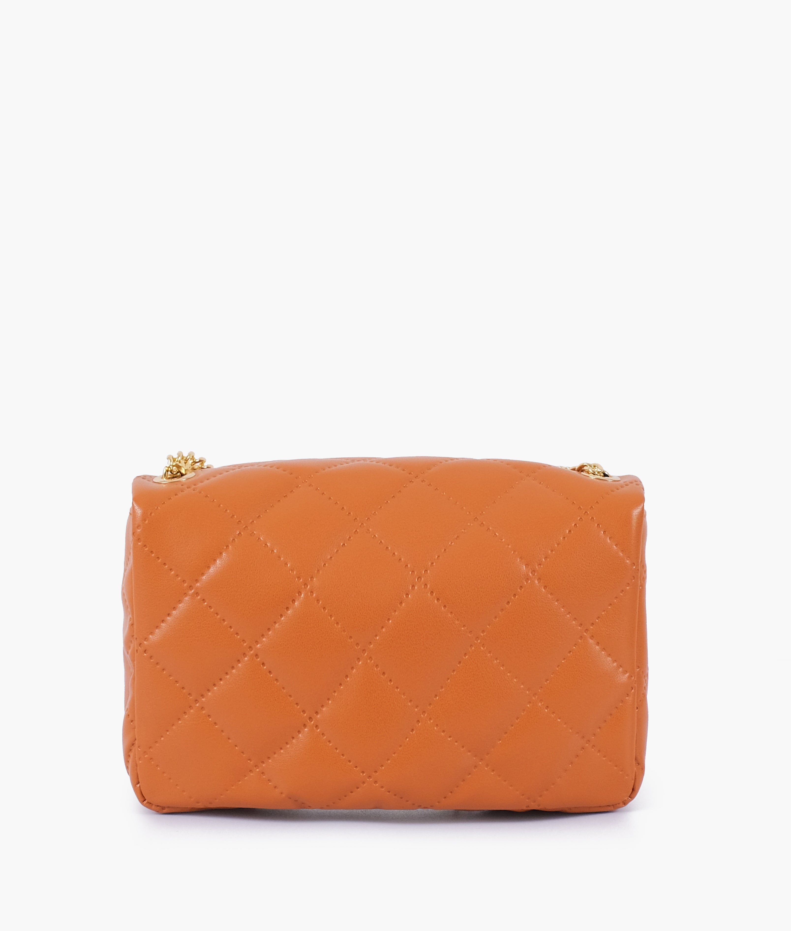 RTW Creation - Mustard quilted mini bag with chain