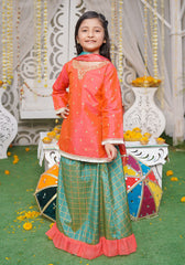 Cotton Silk Hand Adda Work 3 Pc Suit - Wear Ochre