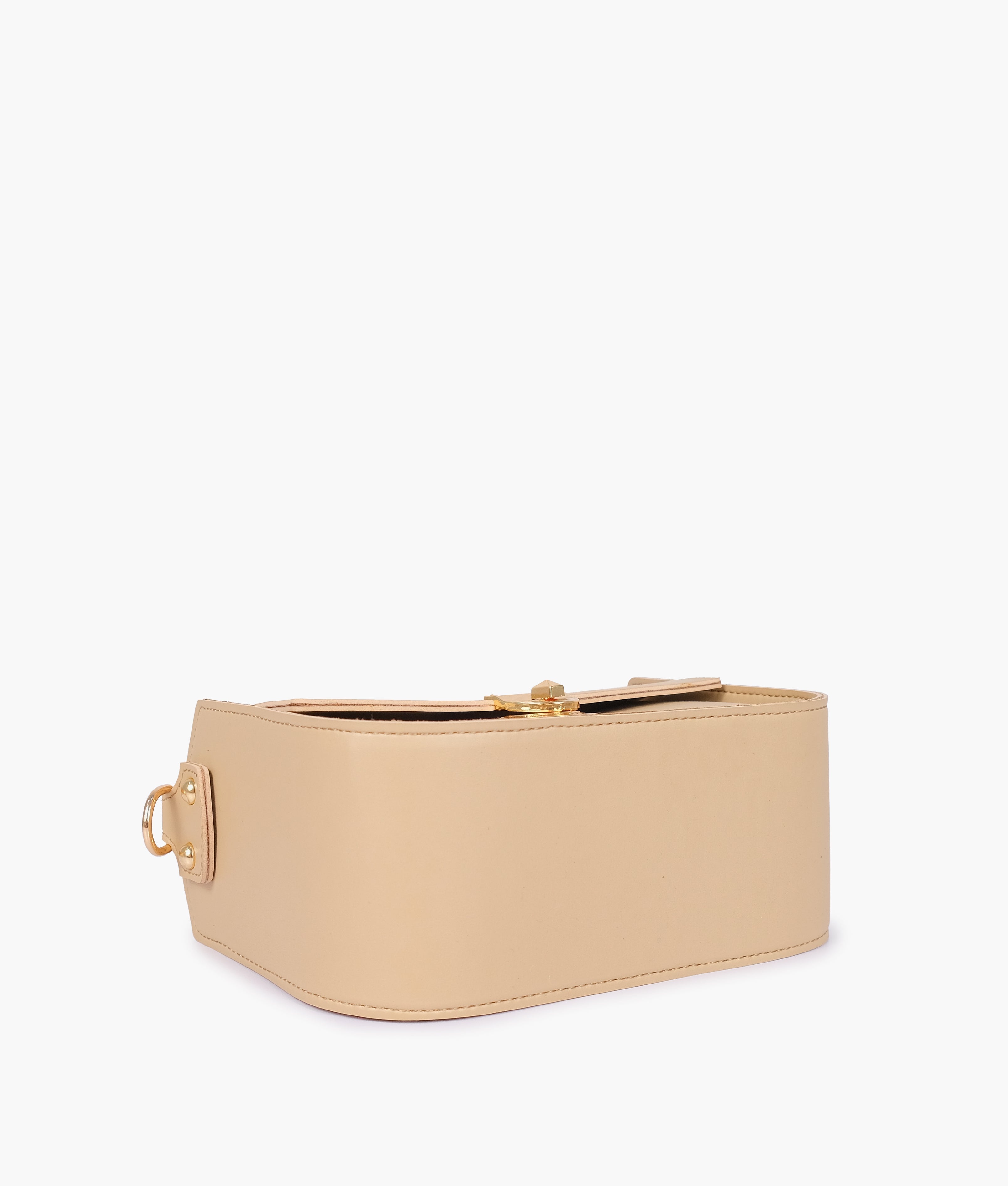RTW Creation - Off-white saddle bag with twist lock