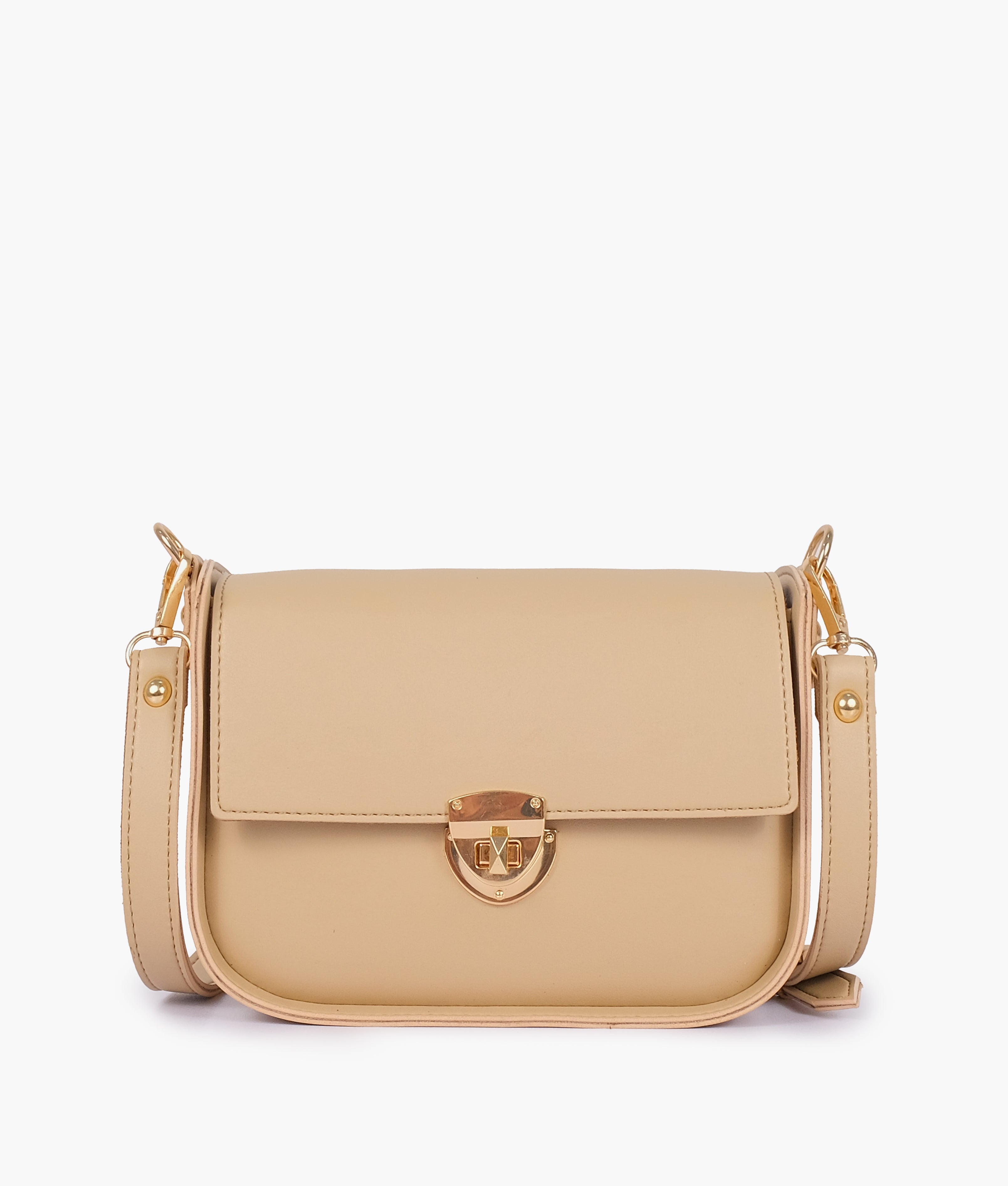 RTW Creation - Off-white saddle bag with twist lock