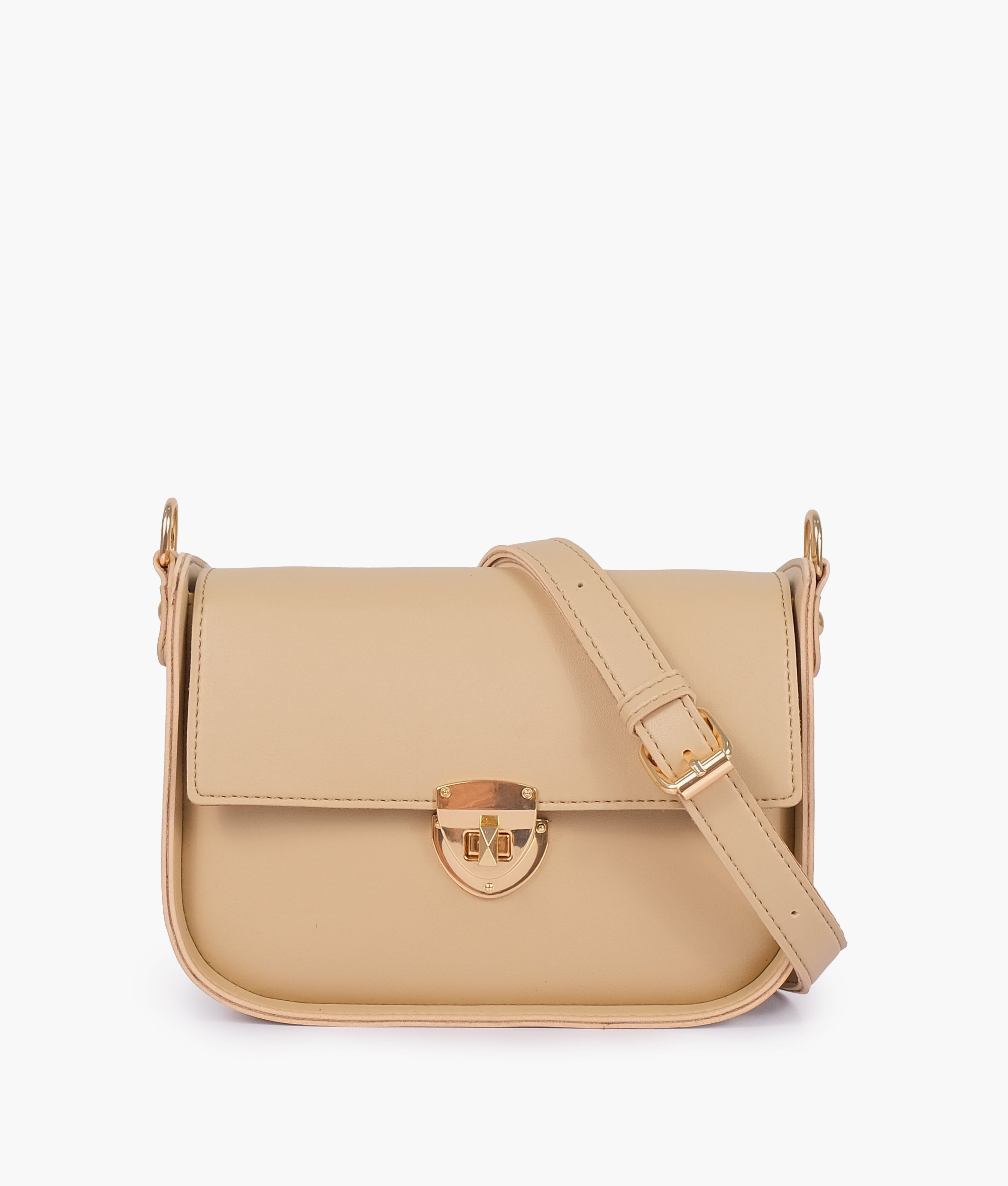 RTW Creation - Off-white saddle bag with twist lock