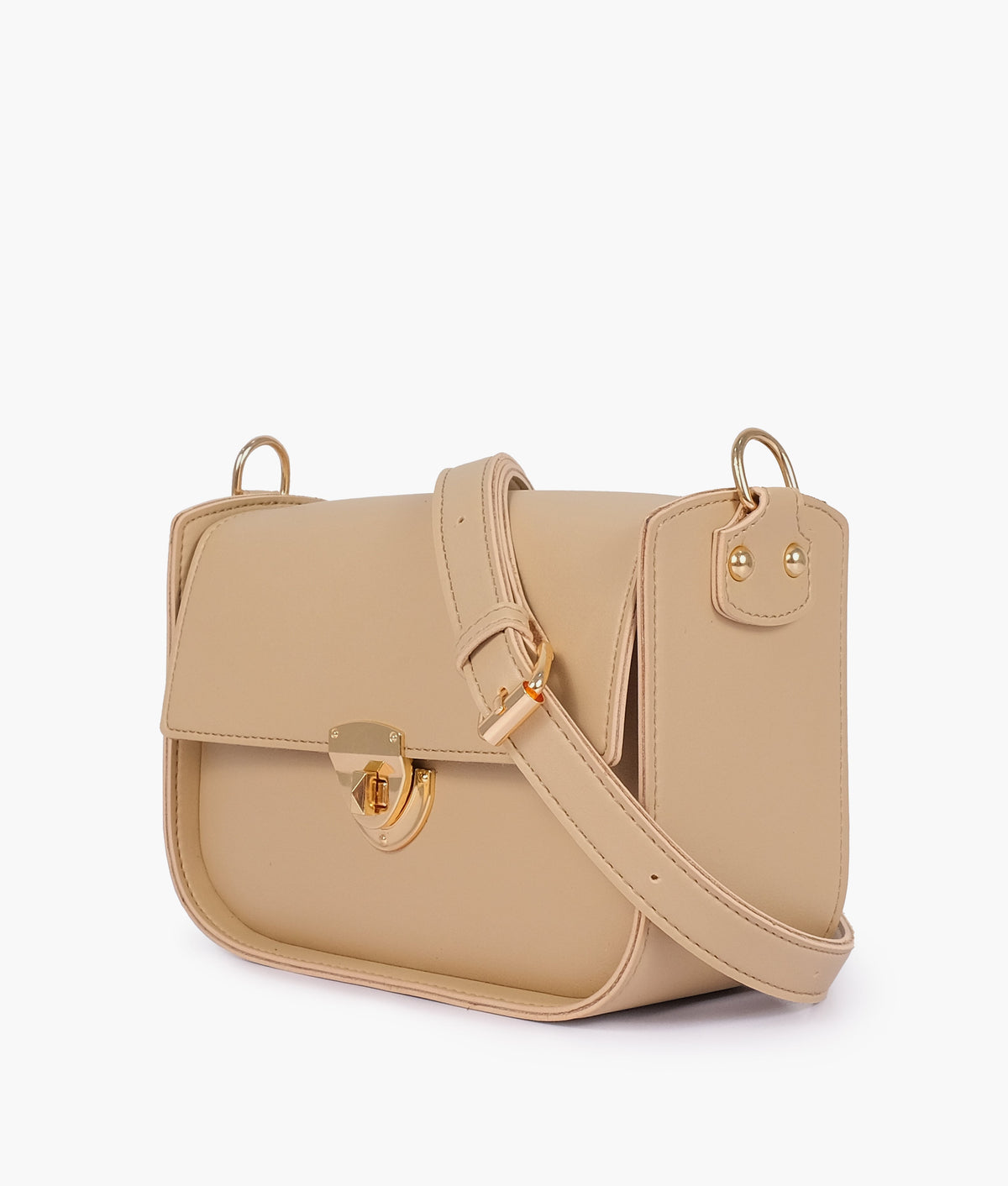RTW Creation - Off-white saddle bag with twist lock