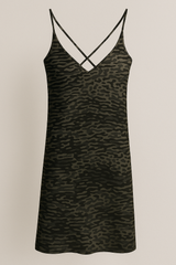 12 AM By Khawar Latif Leopard Print silk Nightgown