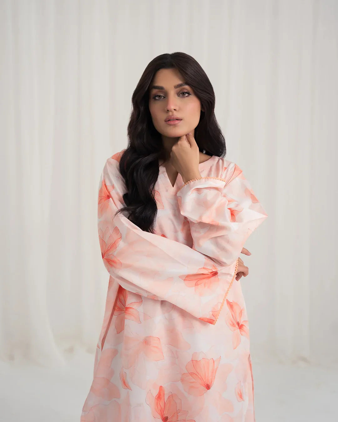 Summer Rizz By Qariney Stitched 2 Piece Co Ords Drop-01 Collection'2024-Marmalade Orange