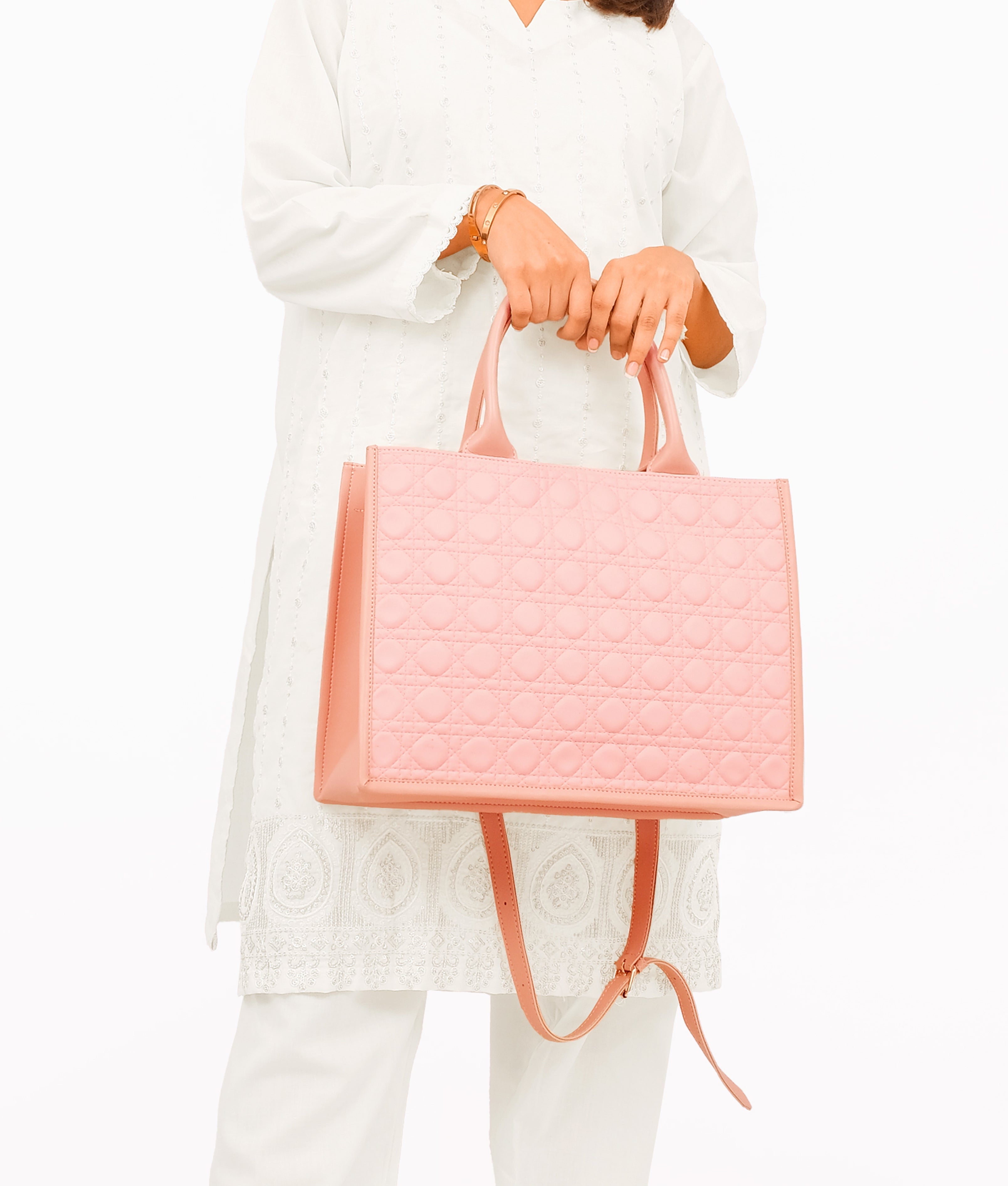 RTW Creation - Peach box tote bag