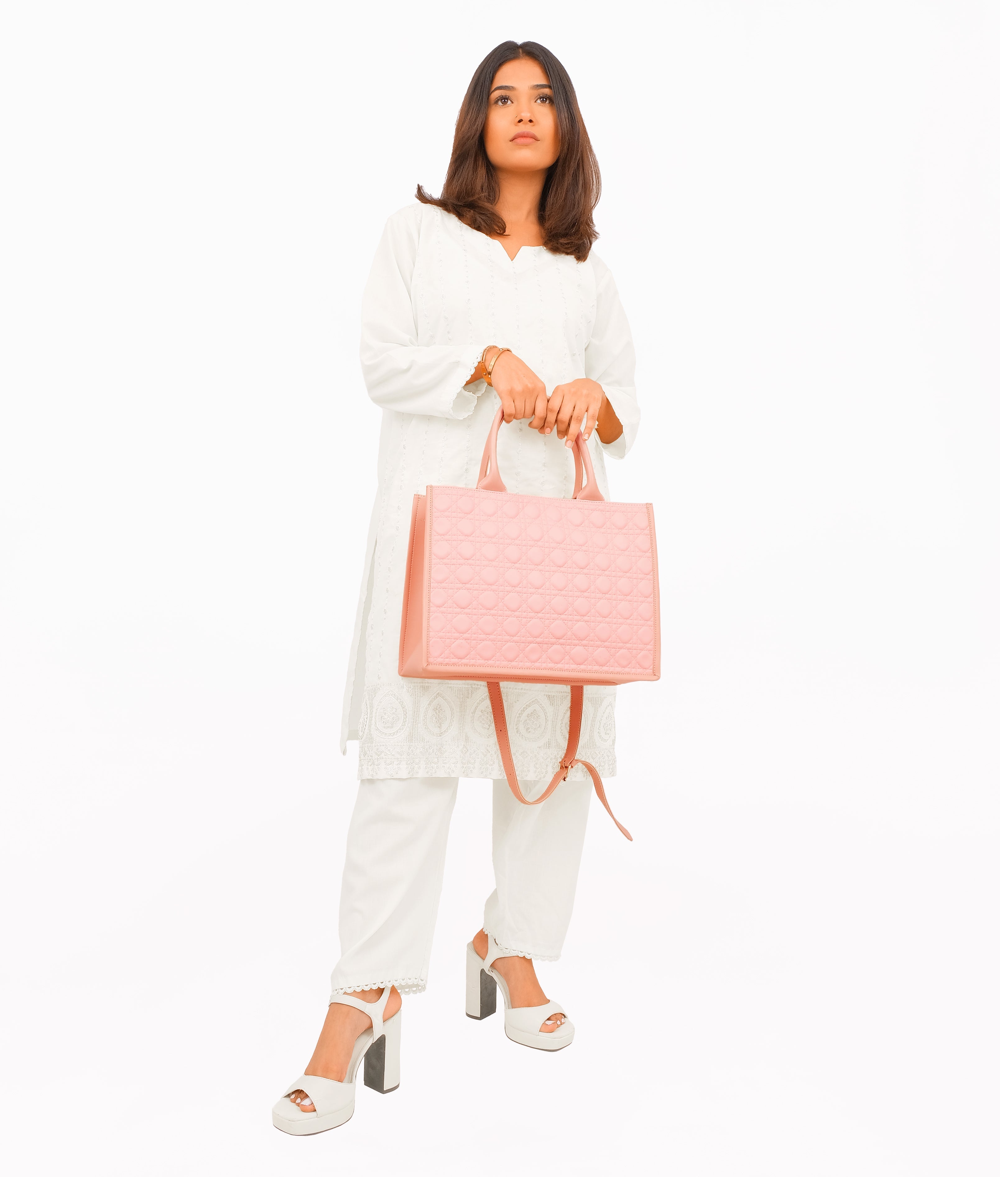 RTW Creation - Peach box tote bag