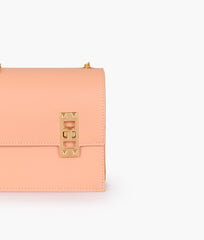 RTW Creation - Peach chain shoulder bag with twist lock